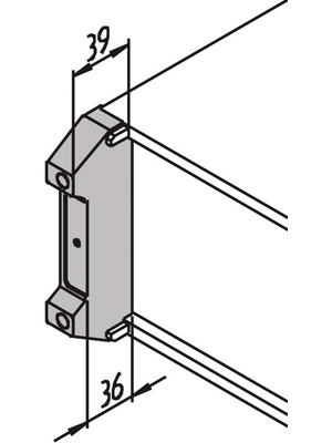 Pentair Schroff - 24576-393 - Foot, 3 HE, 24576-393, Pentair Schroff