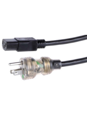 Feller AT - HG/TR-SJT3X16AWG-C13M/3,05M - Power Cord, 3-pole USA Male IEC-320-C13 3.05 m, HG/TR-SJT3X16AWG-C13M/3,05M, Feller AT