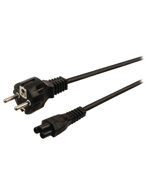 Valueline - VLEP10130B20 - Power Cable Type F (CEE 7/4) IEC-320-C5 2.00 m, VLEP10130B20, Valueline