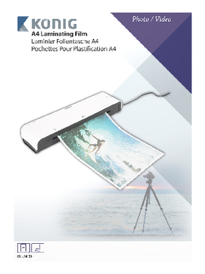 Koenig - KN-LMF30 - Laminating Film A4 100 um, KN-LMF30, K?nig