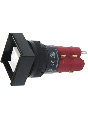 DECA - SD16-LAS1-2S - Illuminated push-button 18 x 18 mm 2 NO+2 NC, SD16-LAS1-2S, DECA