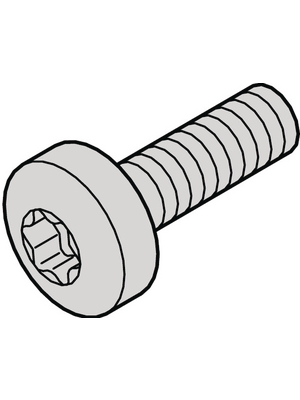 Pentair Schroff - 24571-371 - Torx pan head screw M4 x 14 mm metallic, 24571-371, Pentair Schroff