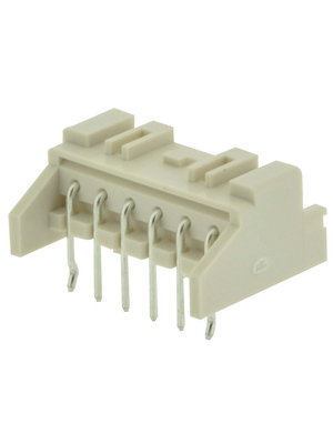 JST - S06B-XASK-1(LF)(SN) - PCB pin header Pitch2.5 mm Poles 6 Single row / 90 / with shroud / with a hook XA, S06B-XASK-1(LF)(SN), JST