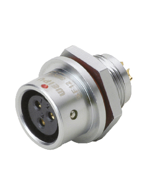 Deltron - DELMSF1212/S3I - Panel-mount socket 3P IP 67, DELMSF1212/S3I, Deltron