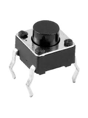 Taiway - KRS-4409H-1K-67 - PCB tactile switch 4.5 x 4.5 mm 12 VDC 50 mA black, KRS-4409H-1K-67, Taiway