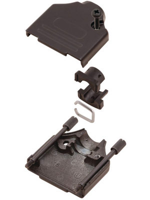 MH Connectors - MHDTZK15-BK-K - D-Sub Metal hood 15P, MHDTZK15-BK-K, MH Connectors