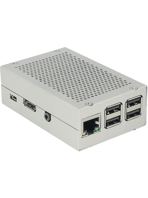 Raspberry Pi - RPI CASE ALU SI EM-59209 - Aluminium housing, silver, Raspberry Pi B+,  Pi 2B, RPI CASE ALU SI EM-59209, Raspberry Pi