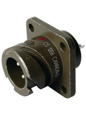 ITT Corporation - CA3102E10SL-3PB - Panel-mount receptacle, male 3P, CA3102E10SL-3PB, ITT Corporation