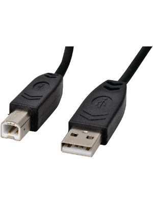 Maxxtro - AA-8004-06 - USB 2.0 cable, halogen-free, A C B, m C m 1.80 m black, AA-8004-06, Maxxtro