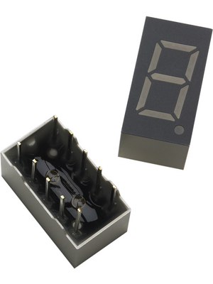 Broadcom - HDSP-C3A3 - 7-segment LED-display red 9.14 mm THT, HDSP-C3A3, Broadcom