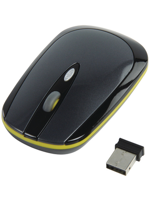Koenig - CMP-MOUSESLIM1 - Optical wireless mouse, flat 1000dpi USB, CMP-MOUSESLIM1, K?nig