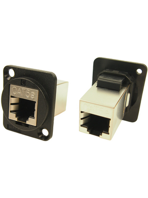 Cliff - CP30220S - RJ45 Panel Mount Adapter, XLR Housing, shielded, CP30220S, Cliff