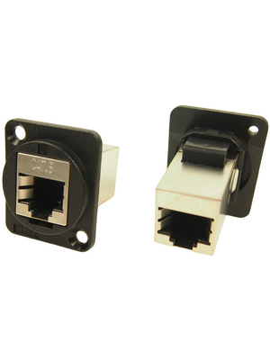 Cliff - CP30222S - RJ45 Panel Mount Adapter, XLR Housing, shielded, CP30222S, Cliff