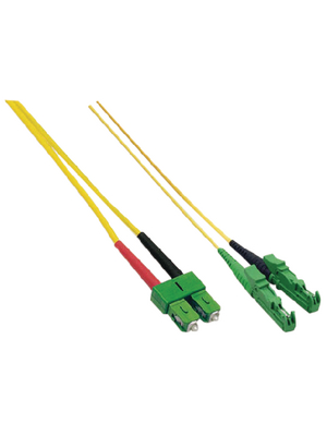FibreFab - E2ASCA09DYE15 - FO cable 9/125um E2000 APC/SC-APC 15.0 m yellow, E2ASCA09DYE15, FibreFab