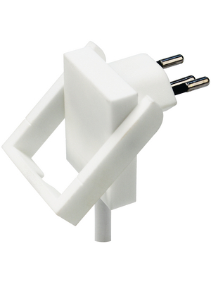 Steffen - 1409638 - Flat plug with pull-out handle N/A white Type 12  STEKO SKATE, 1409638, Steffen