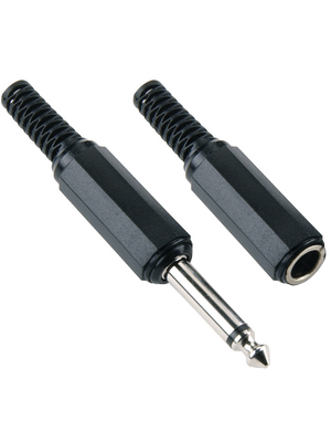 Bandridge - BPP500 - 6.3 mm mono connector kit Jack plug, mono male 6.35 mm C jack coupling, mono female 6.35 mm m C f, BPP500, Bandridge