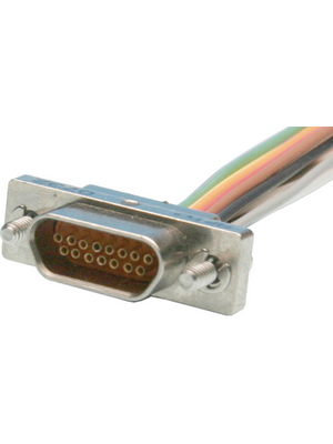 Amphenol - E100RN15S-4E6AB - Micro-D female connector Pitch1.27 mm Poles 15 Micro-D, E100RN15S-4E6AB, Amphenol