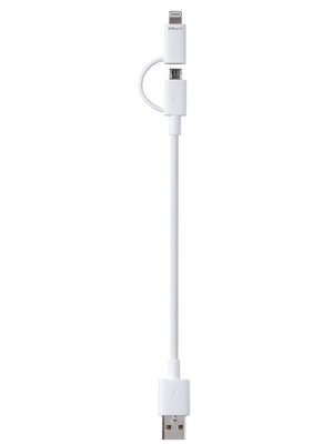 PNY - C-UA-UULN-W01-01 - 2-in-1 micro USB / lightning charge and sync cable, C-UA-UULN-W01-01, PNY
