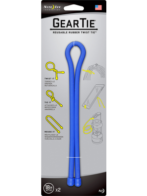 Nite Ize - GEAR TIE 18-BLUE - Gear Tie 18" Blue, GEAR TIE 18-BLUE, Nite Ize
