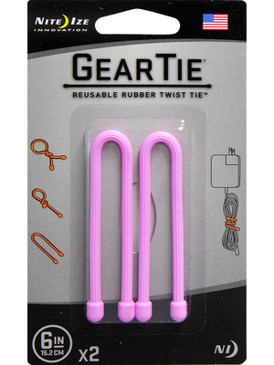 Nite Ize - GEAR TIE 6- PINK - Gear Tie 6" Pink, GEAR TIE 6- PINK, Nite Ize