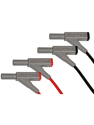PeakTech - PeakTech 7025 - Safety test lead ? 4 mm red + black 95 cm CAT III, PeakTech 7025, PeakTech