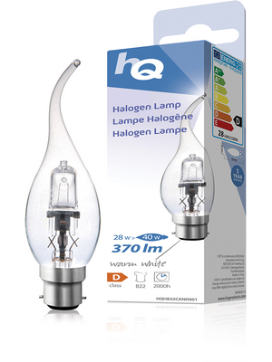 HQ - HQHB22CAND001 - Halogen lamp 230 VAC 28 W B22, HQHB22CAND001, HQ