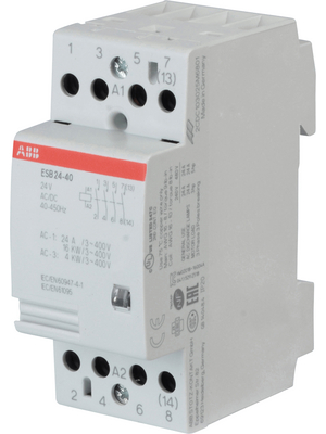 ABB - ESB24-40-24AC/DC - Contactor 24 V 4 NO Screw Terminal, ESB24-40-24AC/DC, ABB