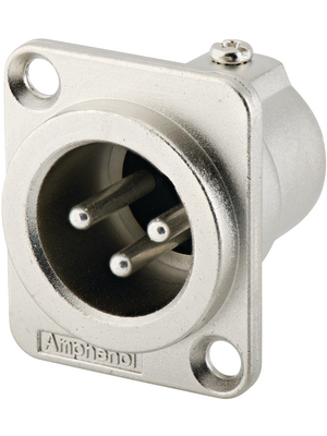 Amphenol - AC3MMDZ - XLR, Receptacle 3 AC Soldering Connections nickel-plated, AC3MMDZ, Amphenol