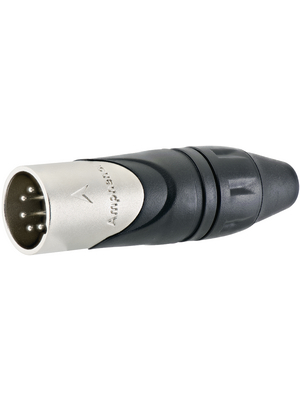 Amphenol - AX5M - XLR, Cable plug 5 N/A AX Soldering Connections nickel-plated, AX5M, Amphenol