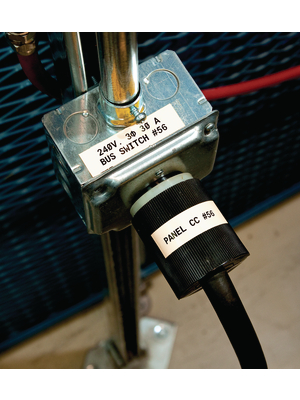 Brady - M21-375-595-WT - Vinyl labelling tape for BMP?21 6.40 m 9.53 mm black on white, M21-375-595-WT, Brady