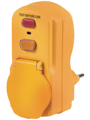 Brennenstuhl - 1290632 - Adapter yellow 10 A/230 VAC Protective contactTyp 12, 1290632, Brennenstuhl
