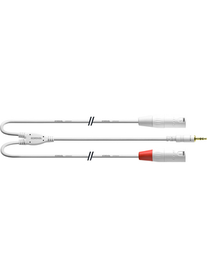 Cordial - CFY 3 WMM-LONG-SNOW - Y-Adapter Cable, CFY 3 WMM-LONG-SNOW, Cordial