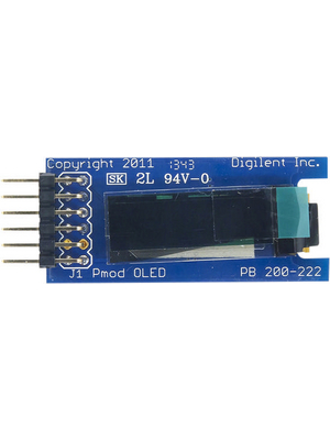 Digilent - 410-222 PMODOLED - PmodOLED, Module, OLED / SPI, 410-222 PMODOLED, Digilent