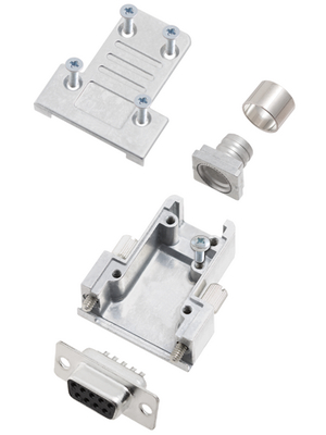 Encitech Connectors - DCRP09-DMS-CF65-CS80-K - D-Sub socket kit 9P, DCRP09-DMS-CF65-CS80-K, Encitech Connectors