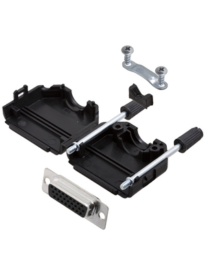 Encitech Connectors - DPPK15-BK-HDS26-K - D-Sub HD connector kit 26P, DPPK15-BK-HDS26-K, Encitech Connectors
