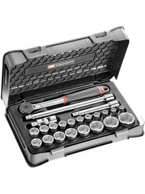 Facom - S.161-3P6PB - Hex socket wrench set 1/2'', S.161-3P6PB, Facom