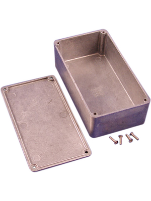 Hammond - 1590P1 - Metal enclosure, Natural aluminum, 83.1 x 153 x 50.4 mm, Die cast aluminium / Alloy, IP 54, 1590, 1590P1, Hammond