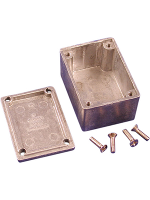 Hammond - 1590H - Metal enclosure, Natural aluminum, 38 x 52.2 x 31 mm, Die cast aluminium / Alloy, IP 54, 1590, 1590H, Hammond