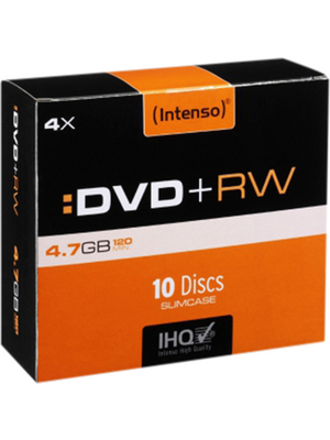 Intenso - 4211632 - DVD-RW 4.7 GB 10x Slim Case, 4211632, Intenso