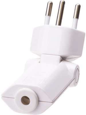 Max Hauri - 125941 - Mains Plug foldable N/A, Type J (T12), white, 125941, Max Hauri