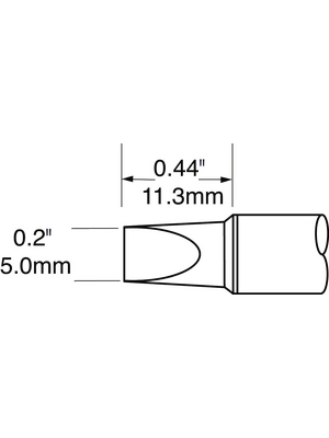 Metcal - SFV-CH50A - Soldering tip Chisel / Narrow 5.0 mm 390 C, SFV-CH50A, Metcal