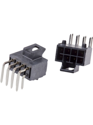 Molex - 105314-1208 - PCB pin header Pitch2.5 mm Poles 2 x 4 90° / with polarization / with shroud Nano-Fit?, 105314-1208, Molex