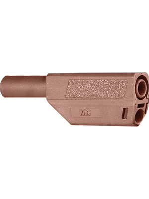 Staeubli Electrical Connectors - KT425-SE BROWN - Insulator ? 4 mm brown CAT II N/A, KT425-SE BROWN, St?ubli Electrical Connectors