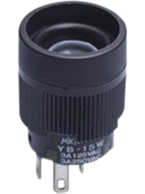 NKK - YB15WCKG01 - Push-button switch, on-(on), Soldering Lugs, YB15WCKG01, NKK