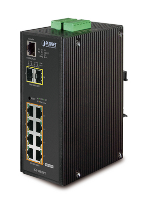 Planet - IGS-10020PT - Managed switch 8x 10/100/1000 2x SFP DIN-Rail, IGS-10020PT, Planet