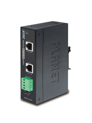 Planet - IPOE-162S - PoE+ splitter -40...75C, PoE Splitter, RJ45 10/100/1000, RJ45 10/100/1000, IPOE-162S, Planet