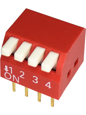 RND Components - RND 210-00168 - DIP switch 4P, RND 210-00168, RND Components
