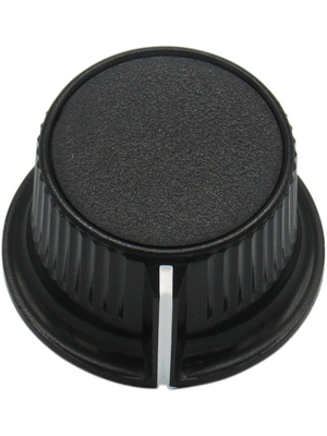 RND Components - RND 210-00304 - Plastic Round Knob, black, 6.0 mm H Shaft, RND 210-00304, RND Components