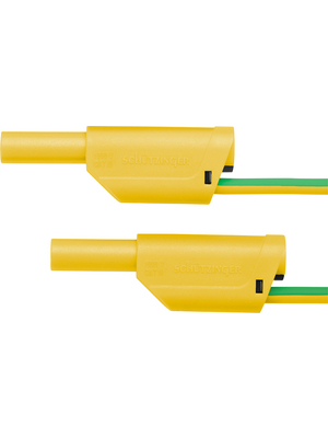Schtzinger - VSFK 6000 / 2.5 / 25 / GNGE - Safety test lead ? 4 mm yellow/green 25 cm 2.5 mm2 CAT III, VSFK 6000 / 2.5 / 25 / GNGE, Schtzinger