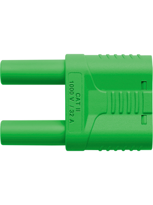 Schtzinger - SKURZ6100/19-4 IG 2MB NI/GN - Safety Plug ? 4 mm green CAT II N/A, SKURZ6100/19-4 IG 2MB NI/GN, Schtzinger
